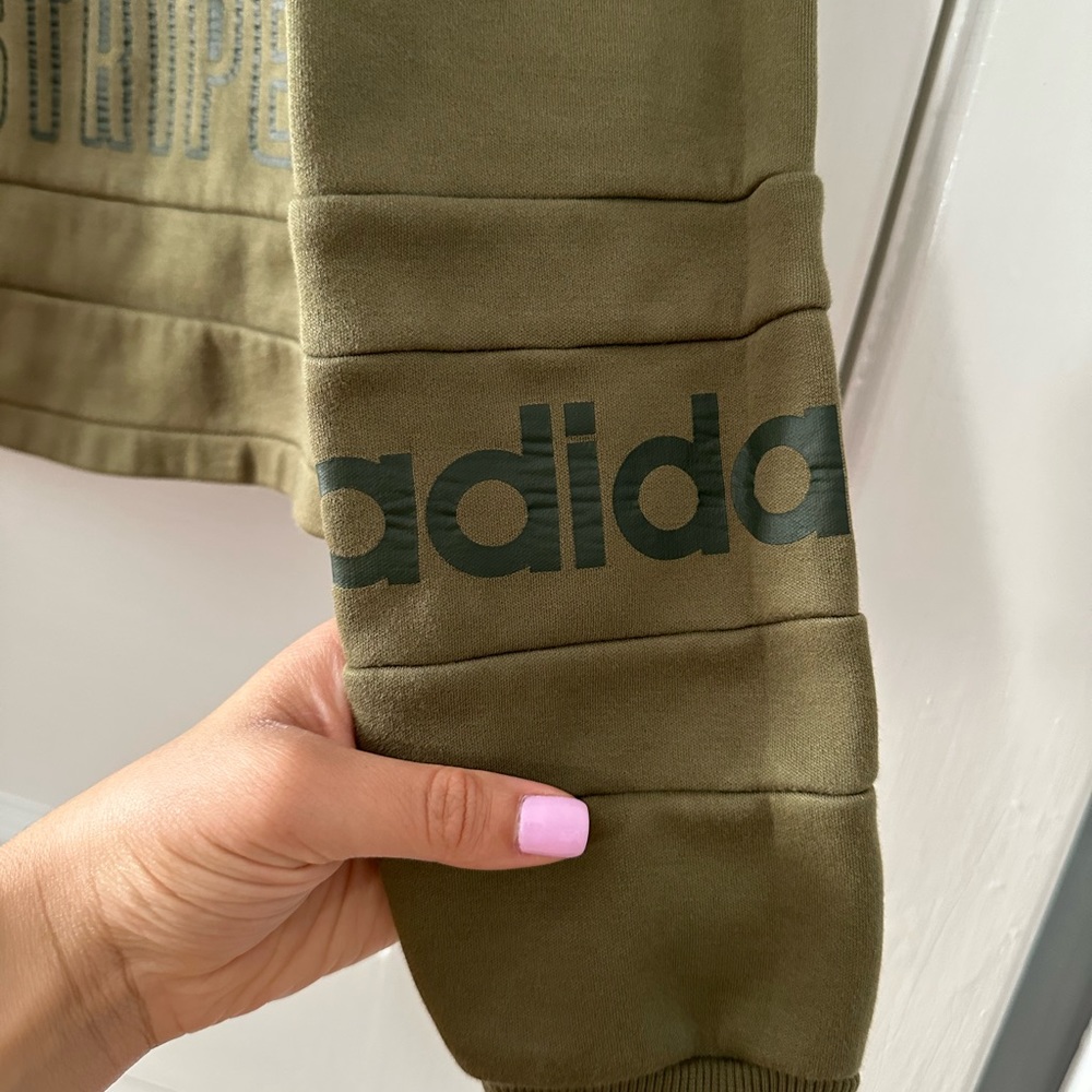 Adidas olive green sweater